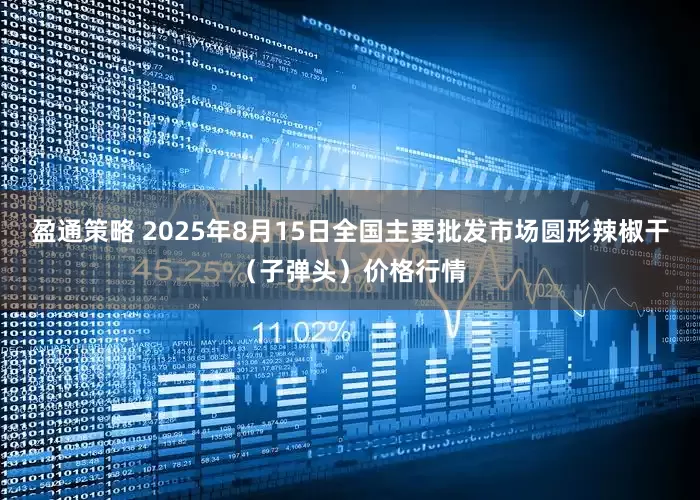 盈通策略 2025年8月15日全国主要批发市场圆形辣椒干（子弹头）价格行情